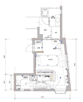奥まった場所にあったキッチンを対面キッチンに